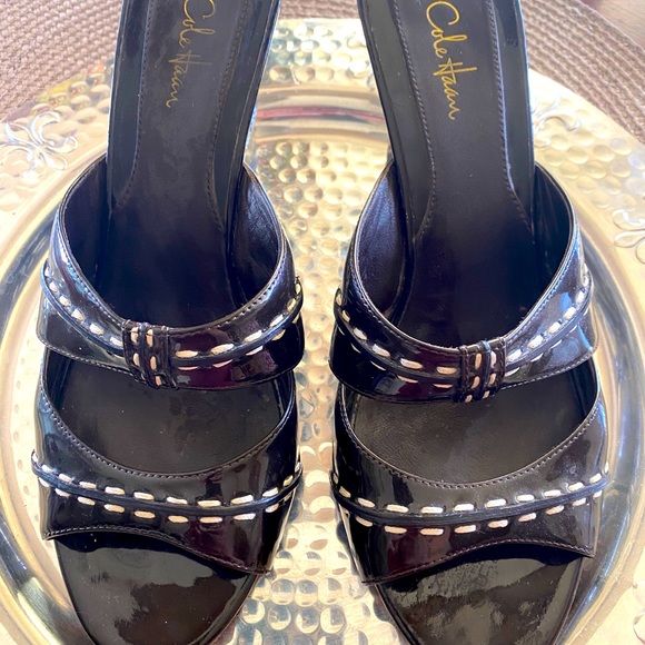 Cole Haan Brown with trim wedge sandals - Picture 1 of 5